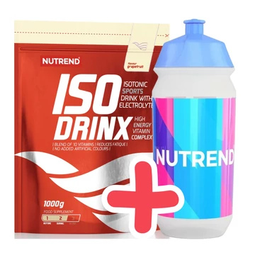 NUTREND Isodrinx 1000g GrapeFruit + AJÁNDÉK NUTREND Sport Bottle 500ml White Blue/Pink Print