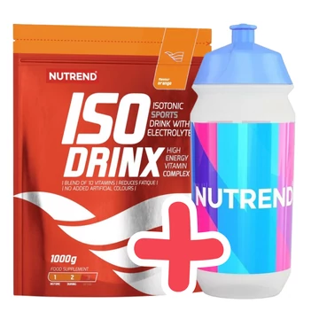 NUTREND Isodrinx 1000g Orange + AJÁNDÉK NUTREND Sport Bottle 500ml White Blue/Pink Print