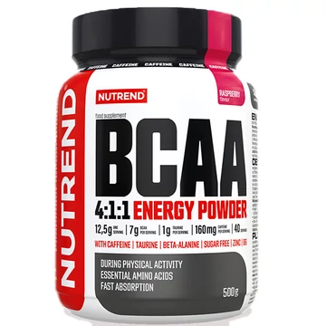 NUTREND BCAA 4:1:1 Energy Powder 500g Raspberry NUTREND BCAA 4:1:1 Energy Powder 500g Raspberry