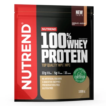 NUTREND 100% Whey Protein 1000g Chocolate+Hazelnut