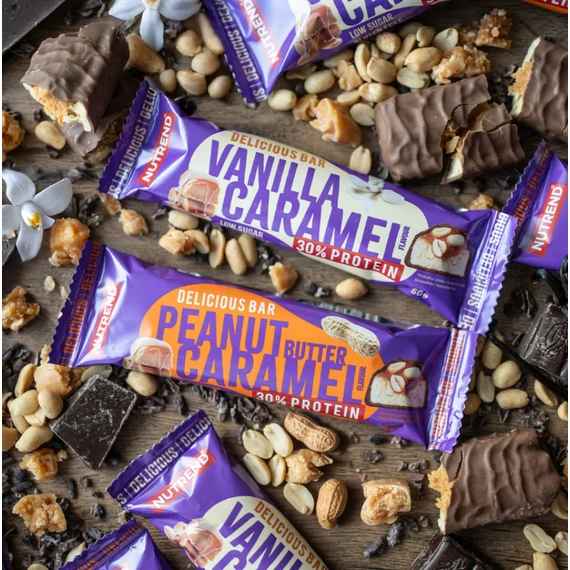 Nutrend DELICIOUS BAR, 50 g, vanilla+caramel