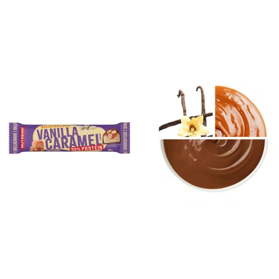 Nutrend DELICIOUS BAR, 50 g, vanilla+caramel