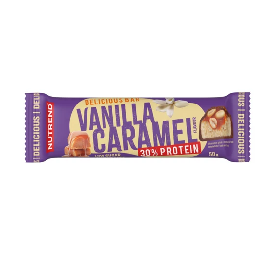 Nutrend DELICIOUS BAR, 50 g, vanilla+caramel