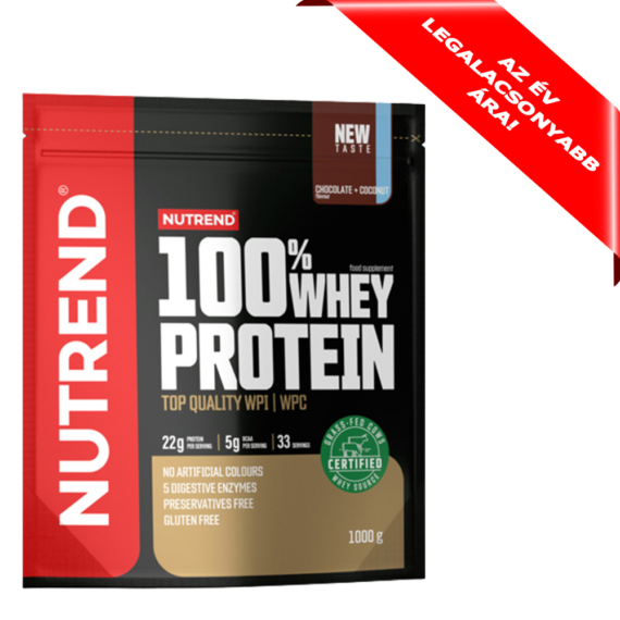 NUTREND 100% Whey Protein 1000g Chocolate+Coconut