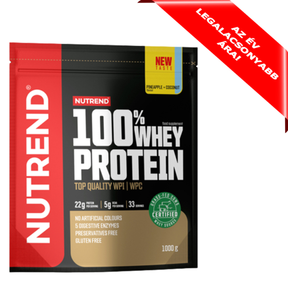NUTREND 100% Whey Protein 1000g Pineapple+Coconut