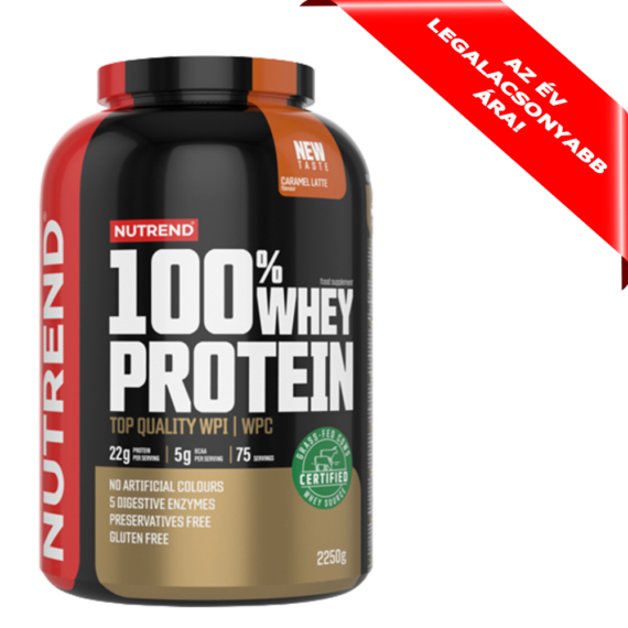 NUTREND 100% Whey Protein 2250g több ízben