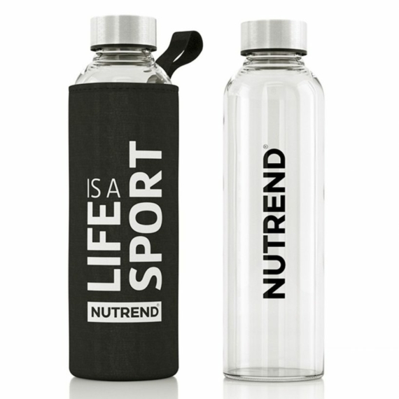 NUTREND Glass Bottle 500ml with Black Cover