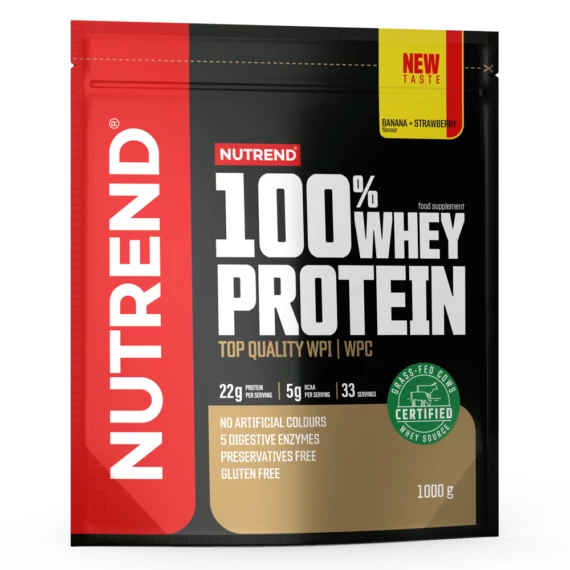 NUTREND 100% Whey Protein 1000g Banana+Strawberry